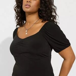 Torrid Black Ruched Top
